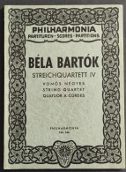 Béla Bartòk Streichquartett IV - Philarmonia No. 166 - Partitions Musicales Anciennes
