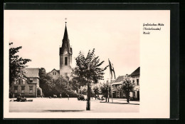 AK Grossräschen-Mitte, Markt Mit Kirche - Grossräschen