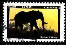 France Poste AA Obl Yv:2099 Mi:8122 Eléphant D'Afrique Loxodonta Sp (Beau Cachet Rond) - Elephants