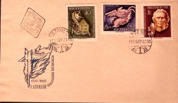 1959-Ungheria MAGYAR 200 Morte Schiller Serie Cpl. Fdc Su Busta - FDC