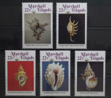 Marshall-Inseln 87-91 Postfrisch Meeresschnecken #TS665 - Marshallinseln