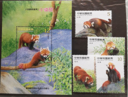 Taiwan 2007 Kleine Pandas Red Panda Mi 3221/24** + B135** (677) - Neufs