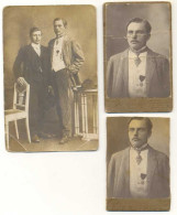 Russian Civilian With Medal For Zeal & Student Fraternity Badge 3 Photos Austria - 1914-18