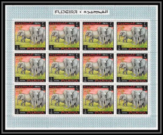 071j - Fujeira N°309 A Animaux (animals) MNH ** Elephant éléphants Feuille Sheet - Elephants