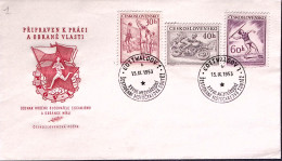 1953-CECOSLOVACCHIA Attivita' Sportive Serie Completa Su Fdc - FDC