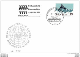 128 - 43 - Carte Avec Oblit Spéciale "7. Schweizerische Knabenmusiktage Interlaen 1968" - Poststempel