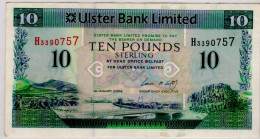 UK Ulster Bank Limits £10 Pounds Banknote 2014 - 5 Pounds