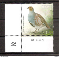 ESTONIA 2013●Bird●Partridge●Mi 757 MNH - Perdiz Pardilla & Colín