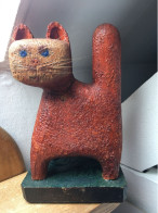 Sculpture Bois **LE CHAT** - Wood