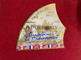 ETIQUETTE -CHAMPAGNE GERMAIN - CINQUANTENAIRE DU DÉBARQUEMENT - 50 Jaar Bevrijding Van Frankrijk