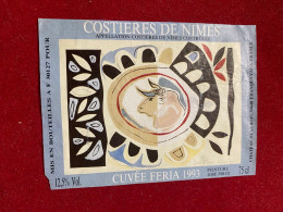 ETIQUETTE - COSTIÈRES DE NÎMES - CUVÉE FERIA 1993 - PEINTURE JOSE PIRES - Kunst