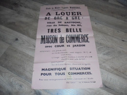 Delcampe - Affiche à Louer De Gré à Gré Ville De  BASTOGNE Très Belle Maison De Commerce Avec Cour Et Jardin Rue  Du Sablon - Affiches