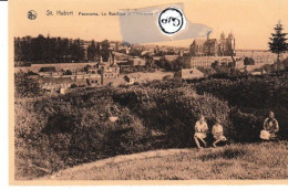 Delcampe - St Hubert Panorama La Basilique Et L Ancienne Abbaye - Saint-Hubert