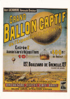 Delcampe - Affiche Ballon Captif D'Henri Lachambre 1889 - Fesselballons