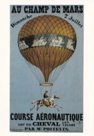 Delcampe - Affiche Course Aéronautique à Cheval 7 Juillet 1850 - Fesselballons