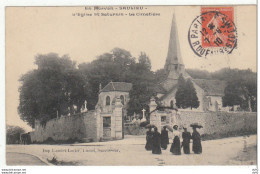 Delcampe - COTE D'OR SAULIEU EGLISE SAINT SATURNIN LE CIMETIERE - Saulieu