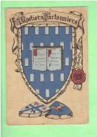 Delcampe - Illustrateur - Blasons Des Vieilles Corporations PAPETIERS CARTONNIERS EDITEURS M. BARRE ET J. DAYEZ - Kunsthandwerk