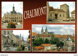 Delcampe - 52 CHAUMONT Poste Hôtel De Ville Palais De Justice Rue Victoire De La Marne Cinéma VOX Audi Renault R12 - Chaumont