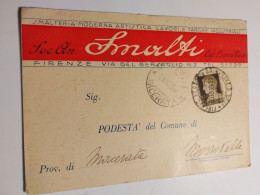 Delcampe - SMALTI FIRENZE TESTATINA COMMERCIO  VIAGGIATA - Sonstige & Ohne Zuordnung