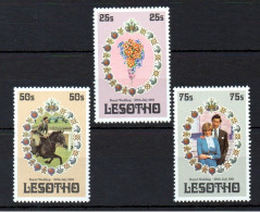 Delcampe - Lesotho 1981 Royal Wedding MNH Set S.G. 451-453 - Lesotho (1966-...)
