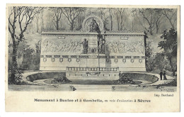 Delcampe - 92  Sevres    Monument  A Danton Et Gambetta  En Voie D'execution A Sevres - Sevres