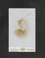 Delcampe - CDV CARTE DE VISITE 19e PHOTO CARON AMIENS FEMME : - Visitenkarten