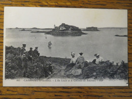 Delcampe - CARANTEC, FINISTERE, L'ILE LOUET ET LE CHATEAU DU TAUREAU, CPA - Carantec