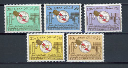 Delcampe - LIBAN - ANNI. DE L'UIT - POSTE AERIENNE - N°Yt 363/367** - Liban