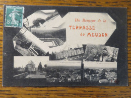 Delcampe - MEUDON, HAUTS DE SEINE, UN BONJOUR DE LA TERRASSE DE MEUDON, CPA - Meudon