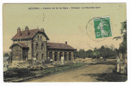 Delcampe - TOP CPA TOILEE ANIMEE MEZIERES ( CHARLEVILLE ), LA NOUVELLE GARE, CHEMIN DE FER DE SIGNY L'ABBAYE, ARDENNES 08 - Charleville