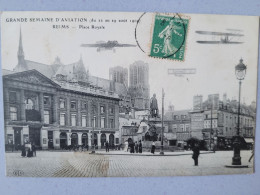 Delcampe - Grande Semaine D'aviation , Reims Place Royale , Avions - Fliegertreffen