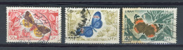 Delcampe - LIBAN - PAPILLONS    - POSTE AÉRIENNE -  N°Yt 332+333+334 Obli. - Liban