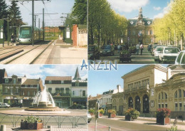 Delcampe - CPM  France Haut De France  59 Nord  Anzin  La Civette – Le Tramway – L’Hôtel De Ville – La Fontaine – Le Théâtre - Anzin