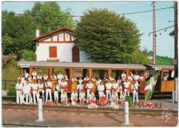 Delcampe - 64. Gf. La Batterie Fanfare Larrundarrak D'ASCAIN Et Le Petit Train De La Rhune. 7845 - Ascain