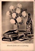 Delcampe - I4477 - Glückwunschkarte Geburtstag - Gabentisch Schnaps Likör Zigarren Zigaretten - Verlag Auslese - Geburtstag