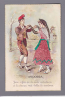 Delcampe - CPA Andorre Carte Brodée écrite - Andorra