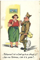 Delcampe - Humour Militaire Malheureux C'est Au Front - Humor