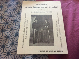 Delcampe - ️ SOUVENIR DE 2 AVEUGLES UNIS PAR LE MALHEUR.    Adiv6/25 - Gesundheit