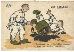 Delcampe - Humour Militaire Les Corvées - Humor