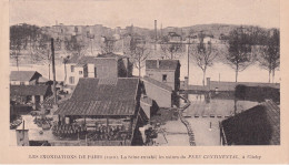 Delcampe - CLICHY(INONDATION) PNEU MICHELIN(MINI CARTE) - Clichy