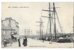 Delcampe - Cpa: 22 PAIMPOL (ar. Saint Brieuc)  Le Quai Morand (animé, Attelage, Terre Neuvier) 1915  Ed. Bocher - Tilly  N° 108 - Paimpol
