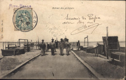 Delcampe - CP CPA Carte Postale Ancienne Calvados 14 Riva Bella Retour Des Pêcheurs V.P. Paris N°25 - Riva Bella