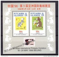 Delcampe - Pitcairn 1996 Yvert BF 13, China '96, Philatelic Exhibition - Miniature Sheet - MNH - Pitcairninsel