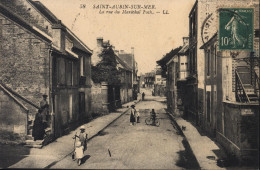Delcampe - CP CPA Carte Postale Ancienne Calvados 14 St Saint Aubin Sur Mer La Rue Maréchal Foch 58 LL - Saint Aubin