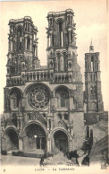 Delcampe - LAON, CATHEDRAL, TOWER, POSTCARD, FRANCE - Laon