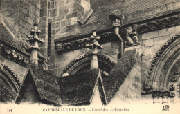 Delcampe - LAON, CATHEDRAL, CARIATIDES, CARYATIDS, STATUE, POSTCARD, FRANCE - Laon