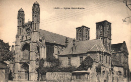 Delcampe - LAON, SAINT-MARTIN CHURCH, TOWER, POSTCARD, FRANCE - Laon