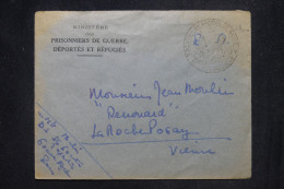 Delcampe - FRANCE - Enveloppe En FM Du Ministère Des Prisonniers De Guerre, Déportés Et Réfugiés Pour La Roche Posay - L 170195 - Covers & Documents