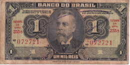 Delcampe - BILLETE DE BRASIL DE 1 MIL REIS DEL AÑO 1923 CON FIRMA  (BANK NOTE) - Brésil