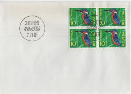 Delcampe - Switzerland Schweiz Helvetia 1966 FDC Pro Natura, Eisvogel Kingfisher Bird Birds, Bern - FDC
